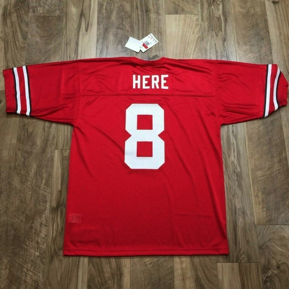 NWT Nike Ohio State University Buckeyes Football Jersey Large #8 HERE - Picture 1 of 5